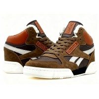 Reebok Classic Mid Brown White с мехом