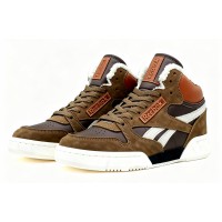 Reebok Classic Mid Brown White с мехом