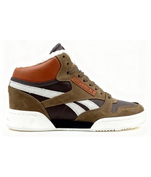 Reebok Classic Mid Brown White с мехом