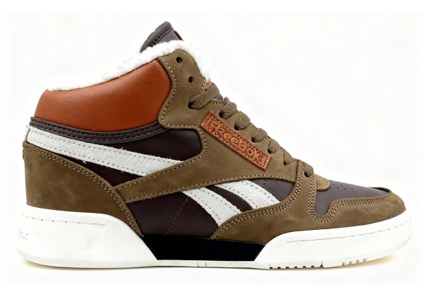 Reebok Classic Mid Brown White с мехом