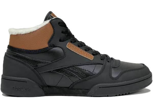 Reebok Classic Exertion Mid Black Brown с мехом