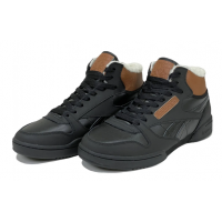 Reebok Classic Exertion Mid Black Brown с мехом