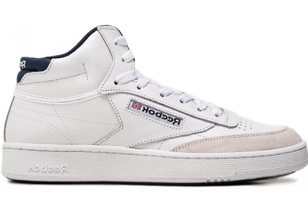 Reebok Club C 85 High White Beige Navy Blue