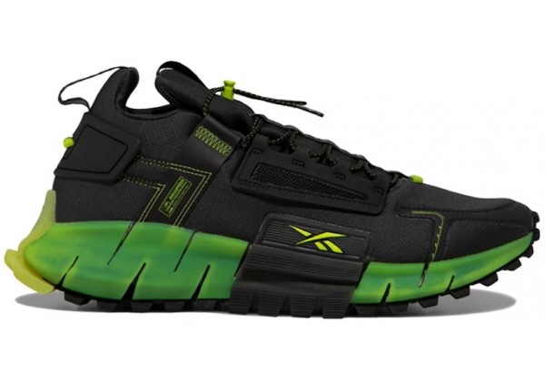 Кроссовки утеплённые Reebok Zig Kinetica Edge черные с зеленым
